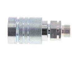 Steel DN 10 Hydraulic Coupling Socket 12 mm L Compression Ring ISO 7241-1 A/8434-1 D 17.3mm