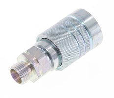 Steel DN 10 Hydraulic Coupling Socket 12 mm L Compression Ring ISO 7241-1 A/8434-1 D 17.3mm
