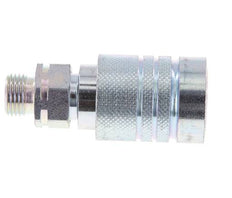 Steel DN 10 Hydraulic Coupling Socket 12 mm L Compression Ring ISO 7241-1 A/8434-1 D 17.3mm