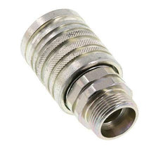 Steel DN 12.5 Hydraulic Coupling Socket 18 mm L Compression Ring ISO 7241-1 A/8434-1 D 20.5mm
