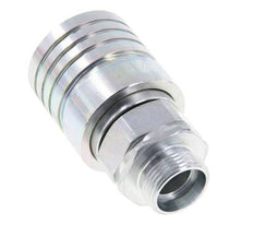 Steel DN 25 Hydraulic Coupling Socket 22 mm L Compression Ring ISO 7241-1 A/8434-1 D 34.3mm