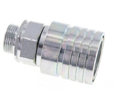 Steel DN 25 Hydraulic Coupling Socket 22 mm L Compression Ring ISO 7241-1 A/8434-1 D 34.3mm