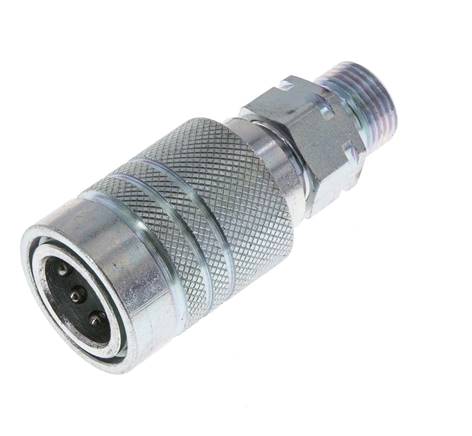 Steel DN 10 Hydraulic Coupling Socket 10 mm S Compression Ring ISO 7241-1 A/8434-1 D 17.3mm