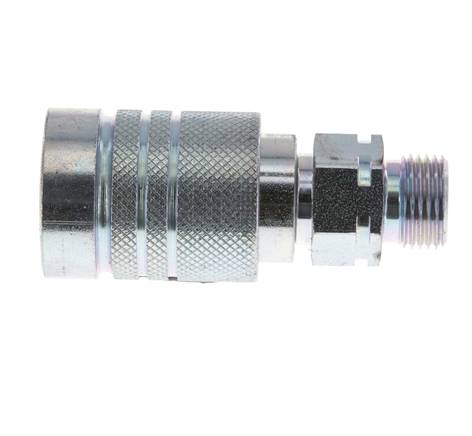 Steel DN 10 Hydraulic Coupling Socket 10 mm S Compression Ring ISO 7241-1 A/8434-1 D 17.3mm