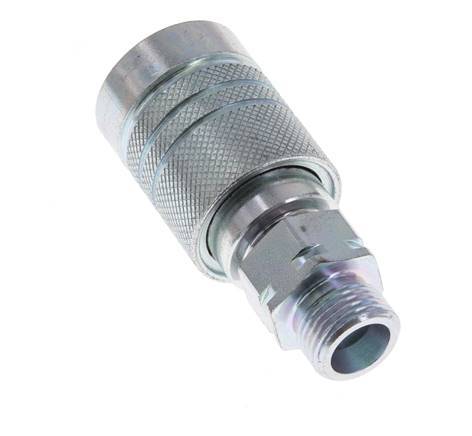 Steel DN 10 Hydraulic Coupling Socket 10 mm S Compression Ring ISO 7241-1 A/8434-1 D 17.3mm