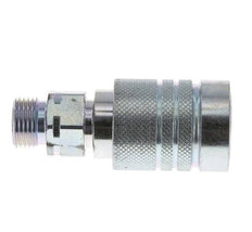 Steel DN 10 Hydraulic Coupling Socket 10 mm S Compression Ring ISO 7241-1 A/8434-1 D 17.3mm