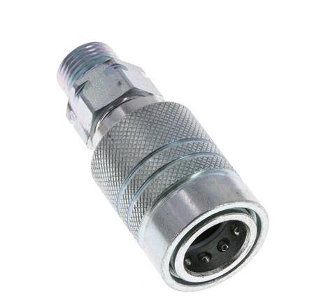 Steel DN 10 Hydraulic Coupling Socket 10 mm S Compression Ring ISO 7241-1 A/8434-1 D 17.3mm