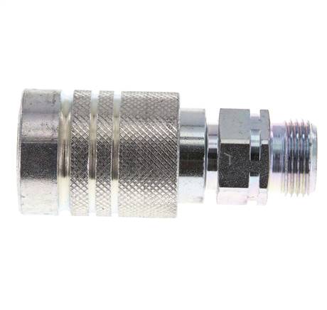 Steel DN 10 Hydraulic Coupling Socket 12 mm S Compression Ring ISO 7241-1 A/8434-1 D 17.3mm