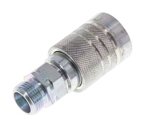 Steel DN 10 Hydraulic Coupling Socket 12 mm S Compression Ring ISO 7241-1 A/8434-1 D 17.3mm
