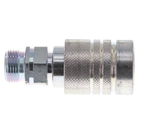 Steel DN 10 Hydraulic Coupling Socket 12 mm S Compression Ring ISO 7241-1 A/8434-1 D 17.3mm