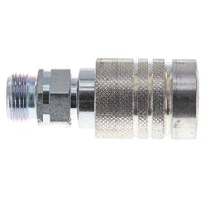 Steel DN 10 Hydraulic Coupling Socket 12 mm S Compression Ring ISO 7241-1 A/8434-1 D 17.3mm