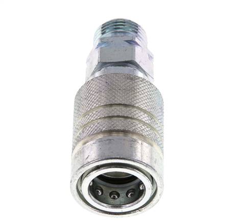 Steel DN 10 Hydraulic Coupling Socket 12 mm S Compression Ring ISO 7241-1 A/8434-1 D 17.3mm