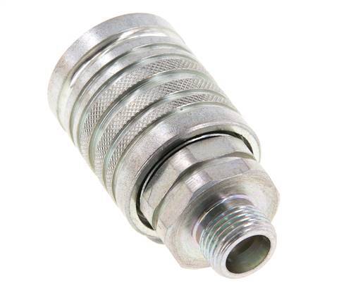 Steel DN 12.5 Hydraulic Coupling Socket 10 mm S Compression Ring ISO 7241-1 A/8434-1 D 20.5mm
