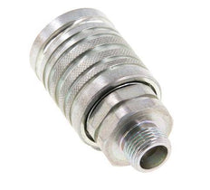 Steel DN 12.5 Hydraulic Coupling Socket 10 mm S Compression Ring ISO 7241-1 A/8434-1 D 20.5mm