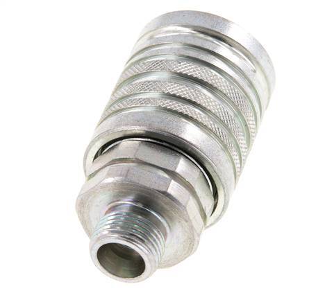Steel DN 12.5 Hydraulic Coupling Socket 10 mm S Compression Ring ISO 7241-1 A/8434-1 D 20.5mm