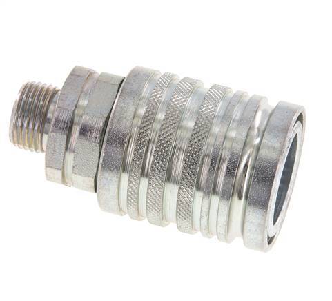 Steel DN 12.5 Hydraulic Coupling Socket 10 mm S Compression Ring ISO 7241-1 A/8434-1 D 20.5mm