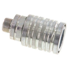 Steel DN 12.5 Hydraulic Coupling Socket 10 mm S Compression Ring ISO 7241-1 A/8434-1 D 20.5mm