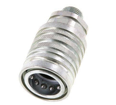 Steel DN 12.5 Hydraulic Coupling Socket 10 mm S Compression Ring ISO 7241-1 A/8434-1 D 20.5mm