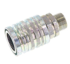 Steel DN 12.5 Hydraulic Coupling Socket 14 mm S Compression Ring ISO 7241-1 A/8434-1 D 20.5mm