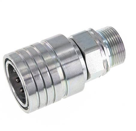 Steel DN 25 Hydraulic Coupling Socket 25 mm S Compression Ring ISO 7241-1 A/8434-1 D 34.3mm