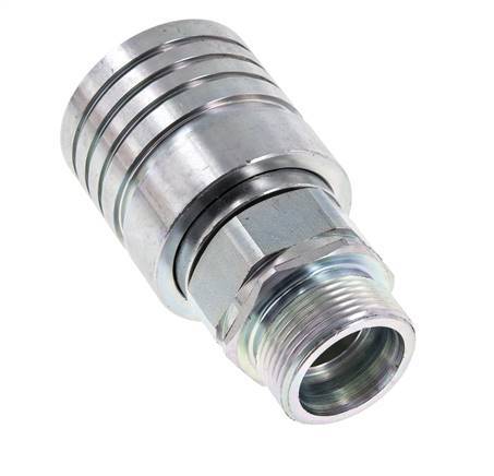 Steel DN 25 Hydraulic Coupling Socket 25 mm S Compression Ring ISO 7241-1 A/8434-1 D 34.3mm