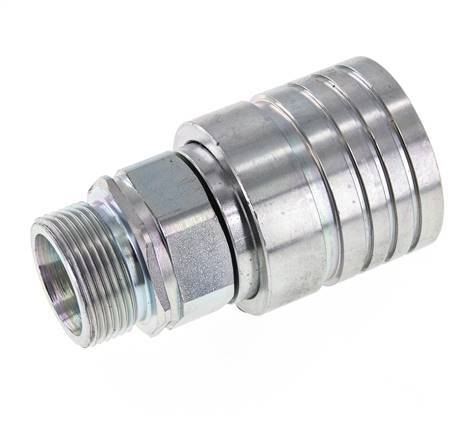 Steel DN 25 Hydraulic Coupling Socket 25 mm S Compression Ring ISO 7241-1 A/8434-1 D 34.3mm