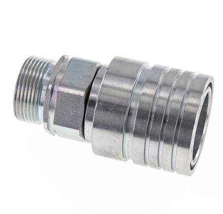 Steel DN 25 Hydraulic Coupling Socket 25 mm S Compression Ring ISO 7241-1 A/8434-1 D 34.3mm
