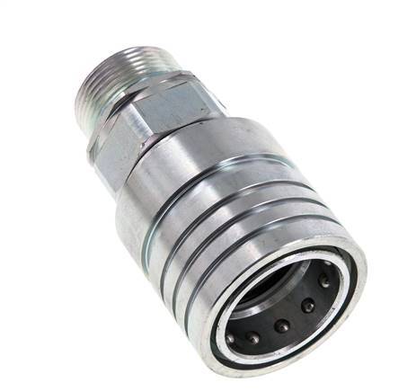 Steel DN 25 Hydraulic Coupling Socket 25 mm S Compression Ring ISO 7241-1 A/8434-1 D 34.3mm