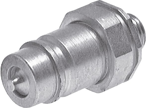 Steel DN 10 Hydraulic Coupling Plug 12 mm L Compression Ring ISO 7241-1 A/8434-1 D 17.3mm