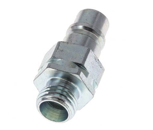 Steel DN 6.3 Hydraulic Coupling Plug 8 mm L Compression Ring ISO 7241-1 A/8434-1 D 12mm