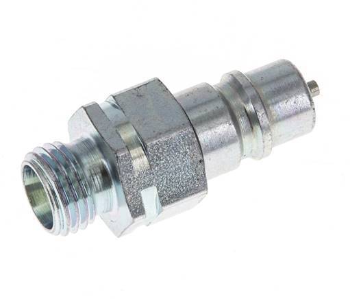 Steel DN 6.3 Hydraulic Coupling Plug 8 mm L Compression Ring ISO 7241-1 A/8434-1 D 12mm