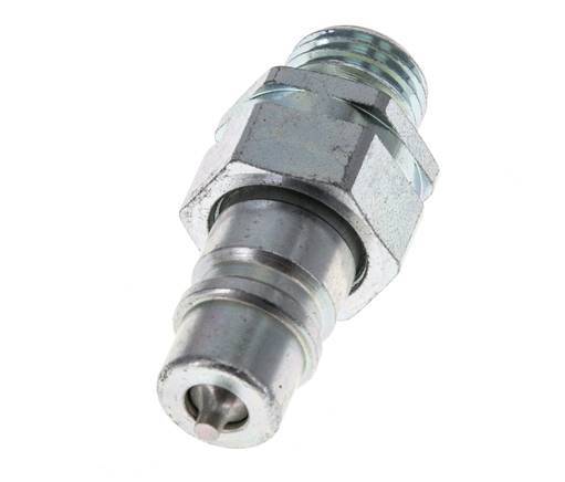 Steel DN 6.3 Hydraulic Coupling Plug 8 mm L Compression Ring ISO 7241-1 A/8434-1 D 12mm
