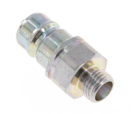 Steel DN 10 Hydraulic Coupling Plug 8 mm L Compression Ring ISO 7241-1 A/8434-1 D 17.3mm