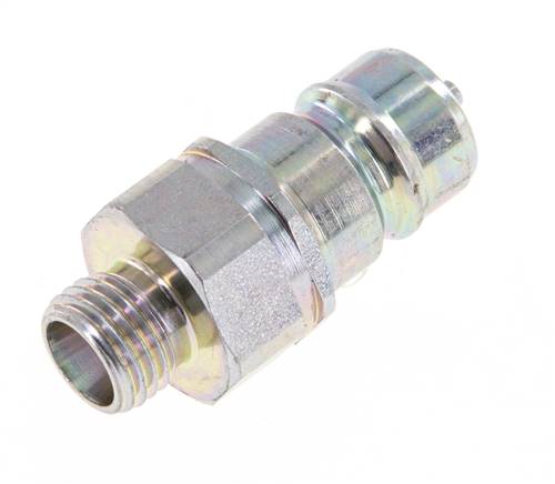 Steel DN 10 Hydraulic Coupling Plug 8 mm L Compression Ring ISO 7241-1 A/8434-1 D 17.3mm