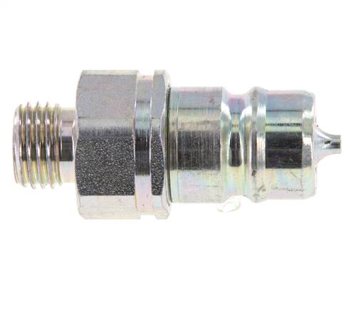 Steel DN 10 Hydraulic Coupling Plug 8 mm L Compression Ring ISO 7241-1 A/8434-1 D 17.3mm