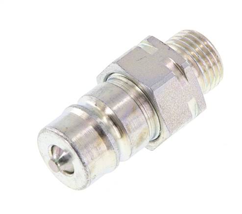 Steel DN 10 Hydraulic Coupling Plug 12 mm L Compression Ring ISO 7241-1 A/8434-1 D 17.3mm