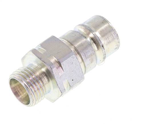 Steel DN 10 Hydraulic Coupling Plug 12 mm L Compression Ring ISO 7241-1 A/8434-1 D 17.3mm