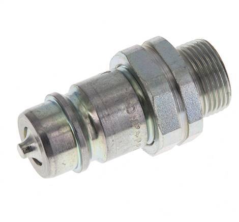 Steel DN 12.5 Hydraulic Coupling Plug 8 mm L Compression Ring ISO 7241-1 A/8434-1 D 20.5mm