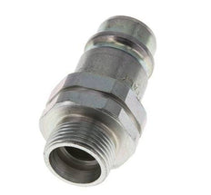 Steel DN 12.5 Hydraulic Coupling Plug 8 mm L Compression Ring ISO 7241-1 A/8434-1 D 20.5mm