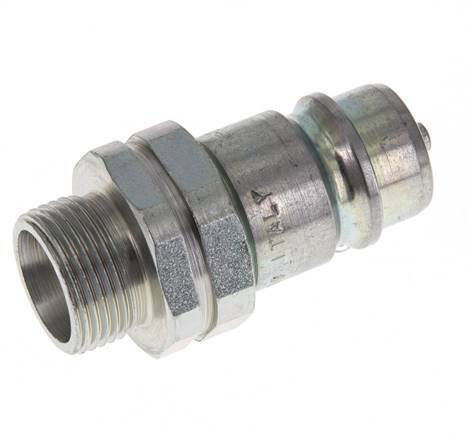 Steel DN 12.5 Hydraulic Coupling Plug 8 mm L Compression Ring ISO 7241-1 A/8434-1 D 20.5mm