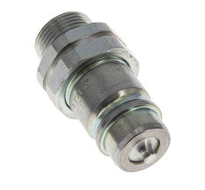 Steel DN 12.5 Hydraulic Coupling Plug 8 mm L Compression Ring ISO 7241-1 A/8434-1 D 20.5mm