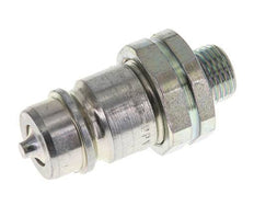 Steel DN 12.5 Hydraulic Coupling Plug 10 mm L Compression Ring ISO 7241-1 A/8434-1 D 20.5mm