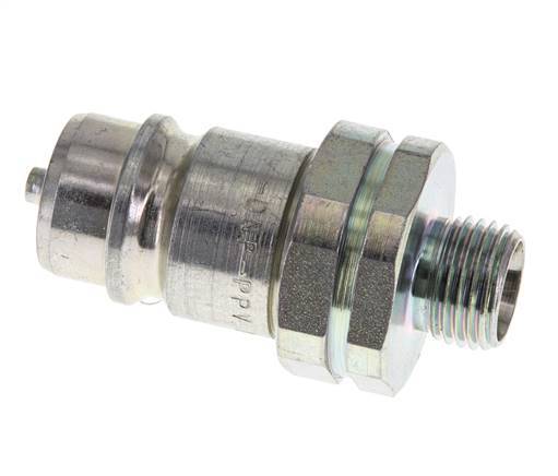 Steel DN 12.5 Hydraulic Coupling Plug 10 mm L Compression Ring ISO 7241-1 A/8434-1 D 20.5mm