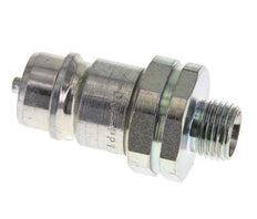 Steel DN 12.5 Hydraulic Coupling Plug 10 mm L Compression Ring ISO 7241-1 A/8434-1 D 20.5mm