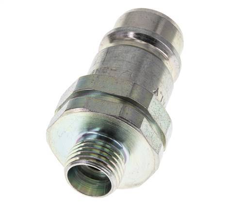 Steel DN 12.5 Hydraulic Coupling Plug 10 mm L Compression Ring ISO 7241-1 A/8434-1 D 20.5mm