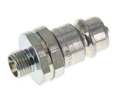 Steel DN 12.5 Hydraulic Coupling Plug 10 mm L Compression Ring ISO 7241-1 A/8434-1 D 20.5mm