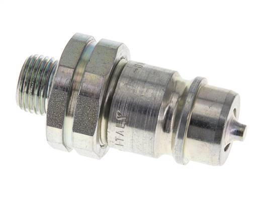 Steel DN 12.5 Hydraulic Coupling Plug 10 mm L Compression Ring ISO 7241-1 A/8434-1 D 20.5mm