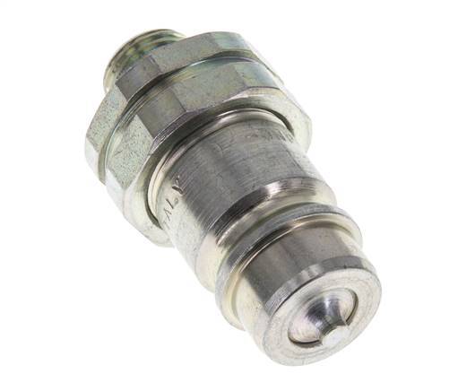 Steel DN 12.5 Hydraulic Coupling Plug 10 mm L Compression Ring ISO 7241-1 A/8434-1 D 20.5mm