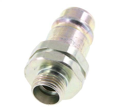 Steel DN 12.5 Hydraulic Coupling Plug 12 mm L Compression Ring ISO 7241-1 A/8434-1 D 20.5mm