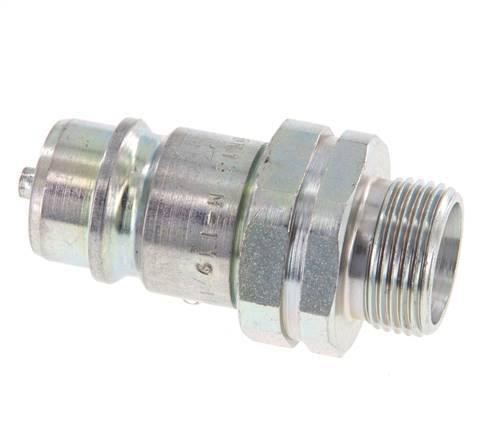 Steel DN 12.5 Hydraulic Coupling Plug 15 mm L Compression Ring ISO 7241-1 A/8434-1 D 20.5mm